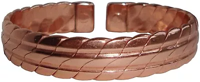 Magnetic Bracelet Mens Heavy Copper Bio Magnet Therapy Bangle Wristband New • £12.99