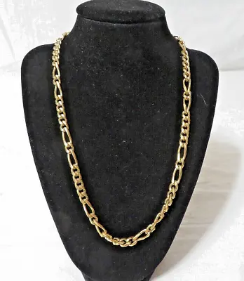 Vintage Heavy 14k Gs Yellow Gold Necklace 41.29 Grams  20 1/2  Gold Over Silver • $39.99
