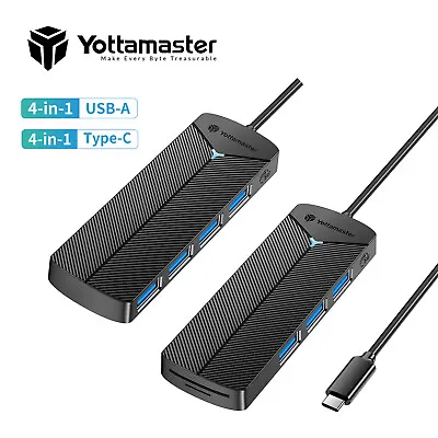 $9.11 • Buy Yottamaster Multi USB 3.0 Hub 4 Port Slim Compact Expansion Smart Splitter 15cm