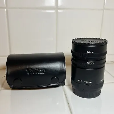 Vintage Vivitar AT-1 Automatic Extension Tube (12mm 20mm 36mm) W/ Case  • $9.99