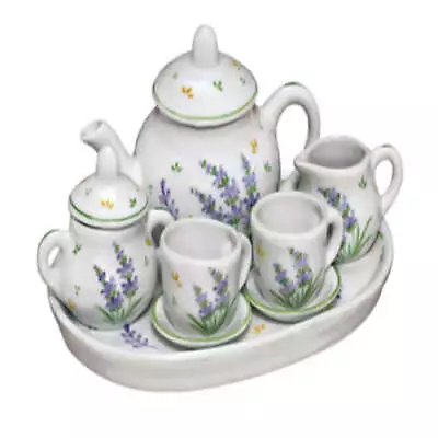 10 Piece Lavender Dolls Tea Set • $26.99