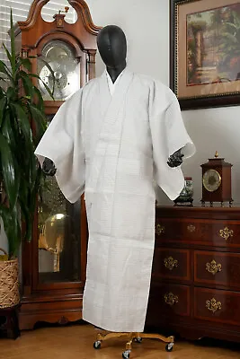 Dear Vanilla Japanese Cotton Yukata Men's Informal Kimono Robe Genuine Vintage • $57