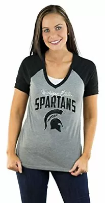 NCAA Michigan State Spartans Women's Short Sleeve V Neck Raglan Tee Medium ... • $2.50