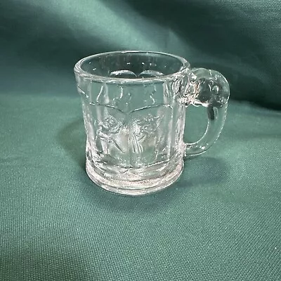 Vintage Imperial Glass Clear Horizon Carnival Storybook Nursery Rhyme Mug • $15.95