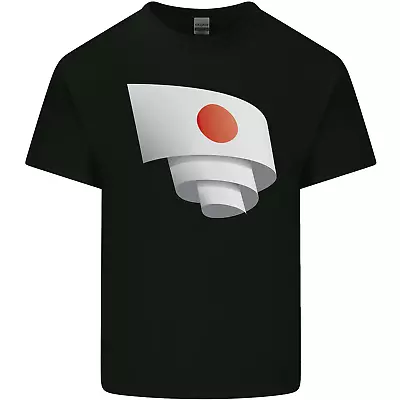 Curled Japan Flag Japanese Day Football Mens Cotton T-Shirt Tee Top • £8.75