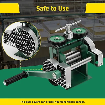 85mm Manual Jewelry Rolling Mill Machine Gold Silver Metal Roller Press Miller • $142.50