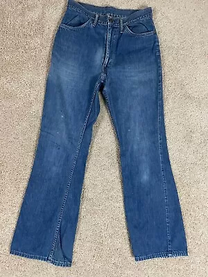 Vintage Sears Denim Jeans Mens 30x31 Regular Fit Straight Leg Talon Zip Blue • $24.95
