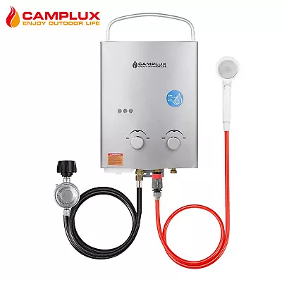 Camplux Outdoor Gas Water Heater Instant Hot Portable Shower Camping RV Pump Kit • $151.99