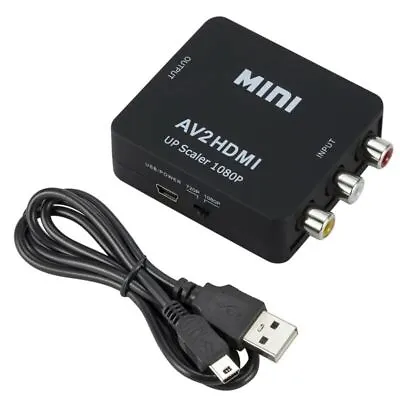RCA To HDMI AV Converter AV2HDMI Mini Cable RGB Audio S-Video Adapter For DVD • $8.99
