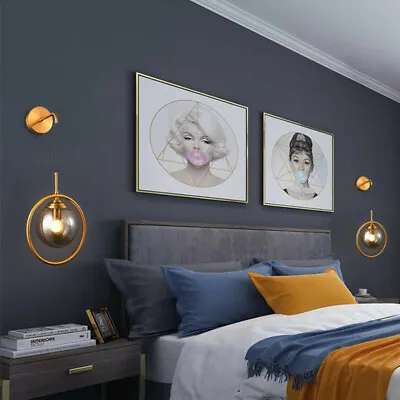 Bedroom Wall Lamp Indoor Wall Light Hallway Glass Wall Lighting Home Wall Sconce • $44.54