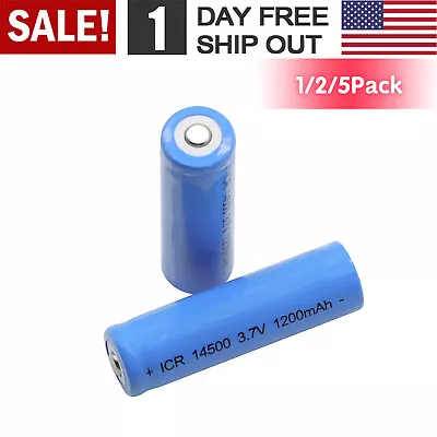 AA 3.7V 1200mAh Rechargeable Li-ion Batteries ICR 14500 Lithium Battery • $6.99