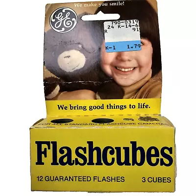 Vintage GE Flashcubes Set Of 3 Cubes In Original Box  New Old Stock • $11.99