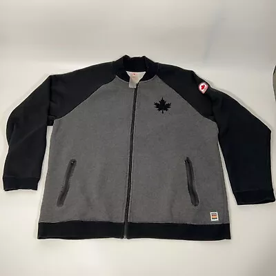 $49.98 • Buy Canada Hudsons Bay Men 2XL XXL Jacket Gray Black Olympics Patch Pocket Softshell