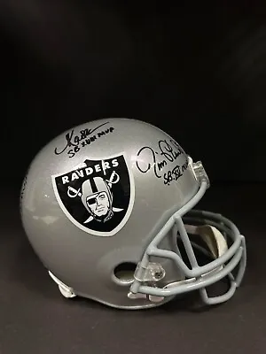 Marcus Allen Jim Plunkett +1 Signed FS Replica Raiders Helmet PSA AN11513 • $749.96