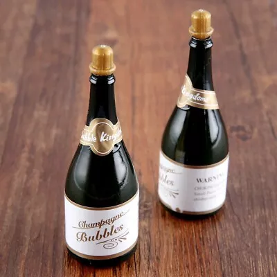 Fashion Champagne Shaped Plastic Bottles Bubble Wedding Party Decoration Favors • £2.64