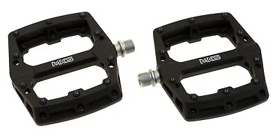 MKS Gauss Platform Pedals Black MTB City Plastic W/ Pins 9/16  NEW In Box • $38.49