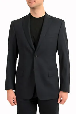 Versace Collection Men's Dark Blue Wool Sport Coat Blazer US 38 IT 48 • $199.99