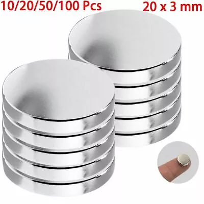 Super Strong N50 Round Disc Fridge Magnets Neodymium Small Rare Earth 20mm X 3mm • $3.67