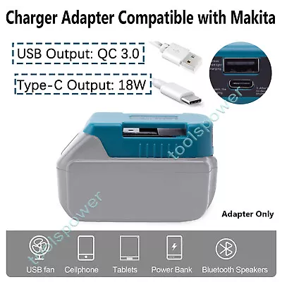 For Makita 18V Battery Battery Charger With QC3.0/TYPE-C Output Power Source • $13.76