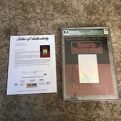 Sports Illustrated 1991 Michael Jordan SOY NS CGC 8.5 SIGNED COA RARE ITEM • $12500