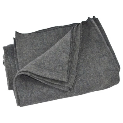 $34.48 • Buy Large Gray Wool Army/Military Type Blanket Surplus Style Emergency Survival Gear
