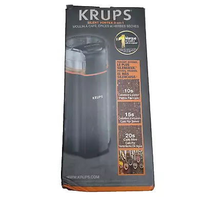 KRUPS 3-in-1 Silent Vortex 12-Cup Coffee Spices & Dry Herbs Grinder - GX332850 • $34.89