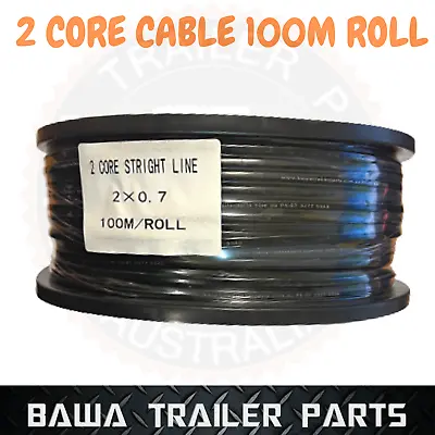 $95 • Buy 100M X 2 Core Wire Trailer Caravan Electric Coil Lights Cable Roll !