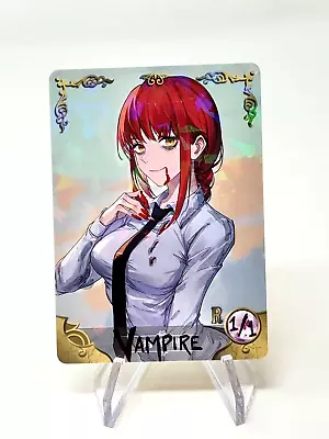 VAMPIRE Token - Altered Goddess Story Waifu MAKIMA -  Hand Painted With Inks • $7.99