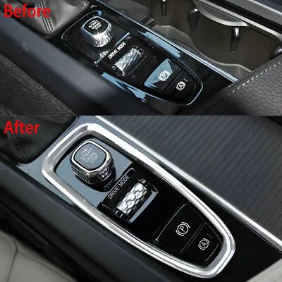 For Volvo XC60 XC90 S90 V90  Chrome Gear Electronic Handbrake Cover ABS 2018 -21 • $11.28