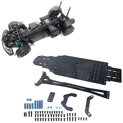 For TAMIYA XV01 RC Model Car Carbon Fiber Chassis Board Mudguard Tie Rod Holder • £130.50