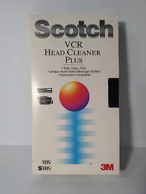 Scotch 3M VCR VHS Head Cleaner Plus Video Cassette Tape Dry Cleaning System • $8.97