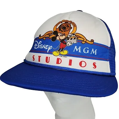 Vtg Disney MGM Studios Snapback Mesh Trucker Hat 1987 Metro Goldwyn Mayer Rare • $129.99