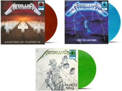 Metallica Bundle Ride The Lightning And Justice Master Puppet Color Vinyl LP New • $149.99