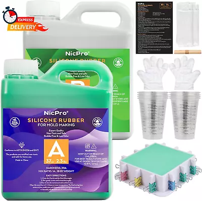 74Oz Silicone Mold Making Kit Platinum Liquid Silicone Rubber For Mold Maker J • $61.02