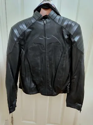 UD Replicas Batman Begins Leather Mens Motorcycle Jacket Complete NEW MEDIUM • $207.79