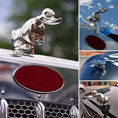 Angry Duck Convoy/Death Proof Silver Metal Hood Ornament • $79.95