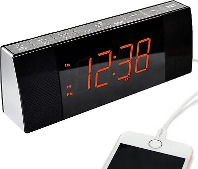 Digital Alarm Clock FM Radio Bedside Dual Alarm USB Charge Bluetooth Speaker AU • $54.99