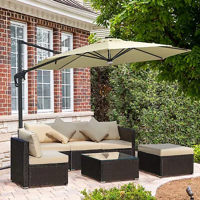 6-Piece Outdoor Patio Rattan Wicker Furniture Set W/ Cushions • $349.99