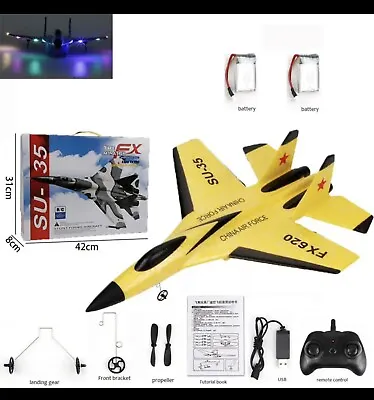 RC Plane FX620 SU35 2x LiPo Model Jet Fighter Remote Control Aircraft Airplane • $39.95