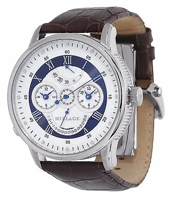 Millage The Retrograde Elite Collection M9014 Dual Time Skeleton Back Auto Watch • $3097.01