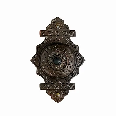 £31.58 • Buy Victorian Push Button Door Bell Eastlake Bronze