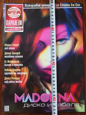 RARE Madonna Large Size Magazine W/poster 2005 Elle Macpherson Johnny Hallyday • $31.99