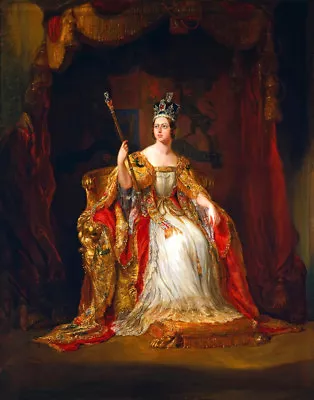 George Hayter Coronation Portrait Of Queen Victoria Print 11 X 14 • $25