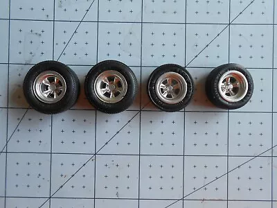 1/25 VINTAGE Staggered Cragar S/S WHEELS /STAGGERED  Bias-ply Street TIRES • $11.99