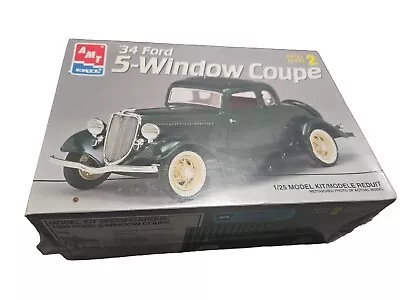 AMT Ertl 8214 1/25 Scale '34 Ford 5-Window Coupe Plastic Model Car Kit Open Box • $26.99