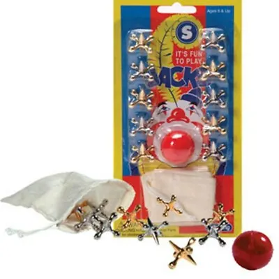 Metal Jacks & Rubber Ball By Schylling - Childs Classic Game • $6.99