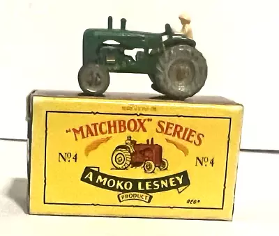 MATCHBOX  GREEN TRACTOR NO.4  Series A Moko Lesney With Box  • $14.99