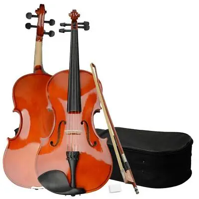 New Natural 15  Student Adults Acoustic Viola + Case + Bow + Rosin For Beginner • $59.99