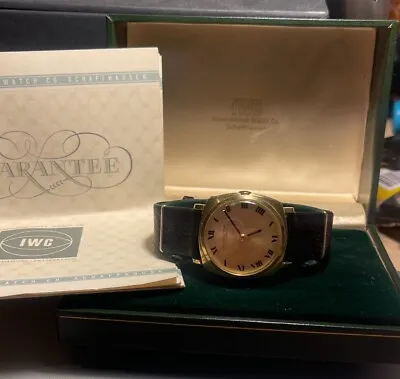 IWC International Watch Company Schaffhausen 18ct Gold Watch With Box And Papers • £1950