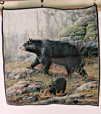 Bear Tapestry Wall Hanging  ~ Artist James Hautman Cabin Decor Mountains • $35